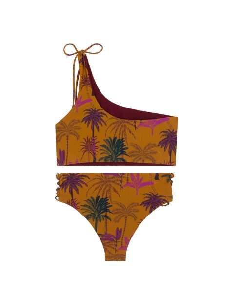 Maillot de bain 2 pièces Island caramel/bordeaux