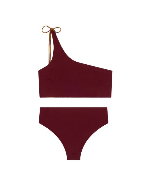 Maillot de bain 2 pièces Island caramel/bordeaux