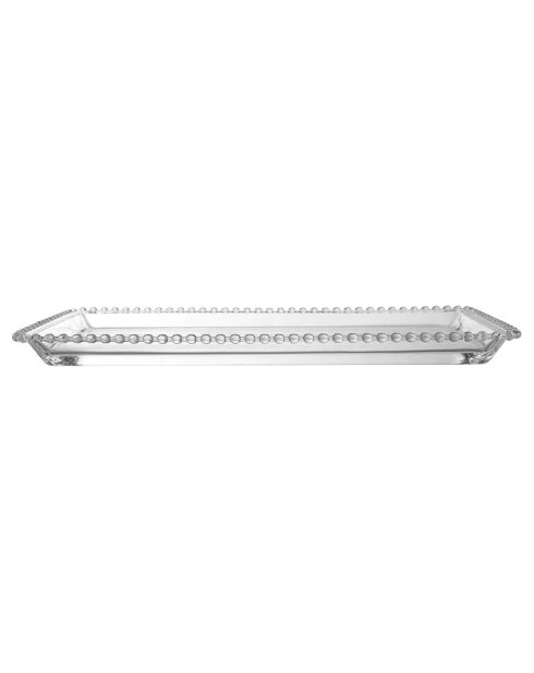 Plat rectanguliare Perloa transparent - 36x18.5 cm