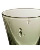 4 Verres à pied Abeilles verts - 24 cl