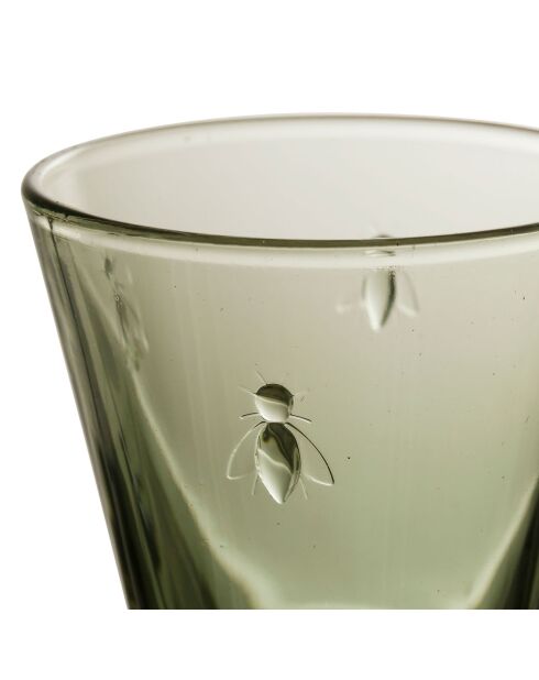 4 Verres à pied Abeilles verts - 24 cl