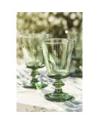 4 Verres à pied Abeilles verts - 24 cl