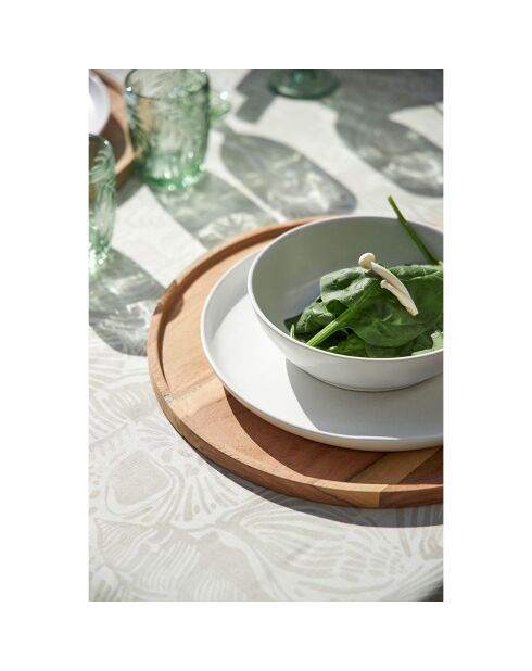 4 Assiettes creuses Indrid blanches - D.19 cm