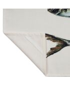 2 Torchons Rivière turquoise/blanc - 50x70 cm