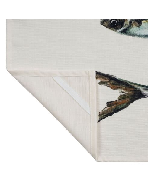 2 Torchons Rivière turquoise/blanc - 50x70 cm