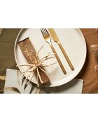 4 Assiettes plates Indrid sable - D.27 cm