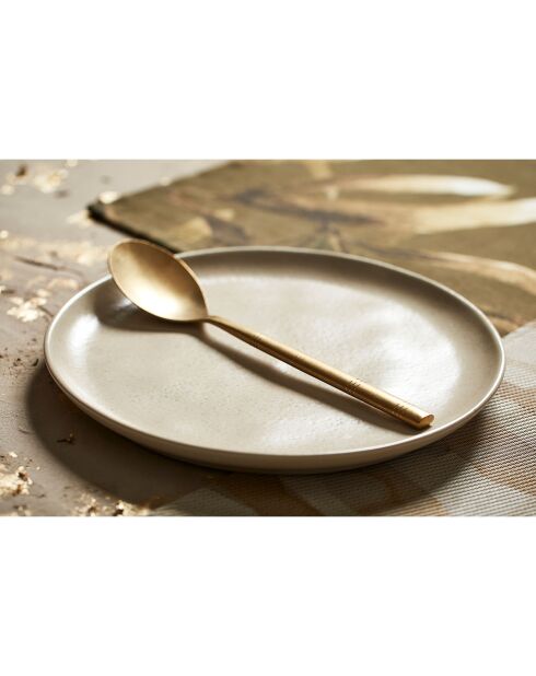 4 Assiettes à dessert Indrid sable - D.21 cm