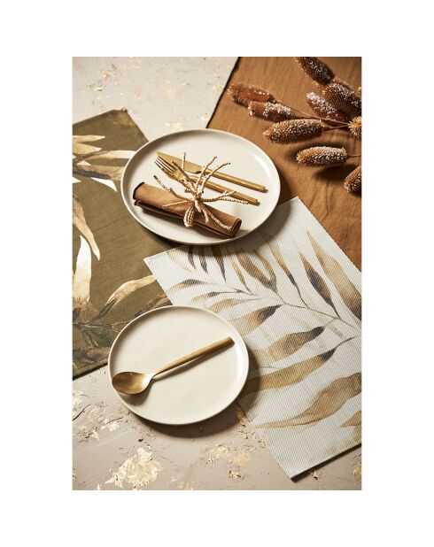 4 Assiettes à dessert Indrid sable - D.21 cm