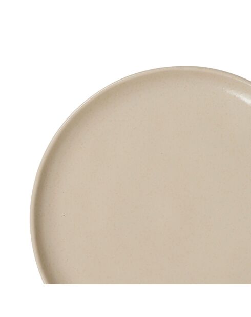 4 Assiettes creuses Indrid sable - D.19 cm