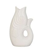 Vase poisson mer blanc - 24x16.5x39.5 cm