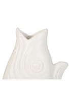 Vase poisson mer blanc - 24x16.5x39.5 cm