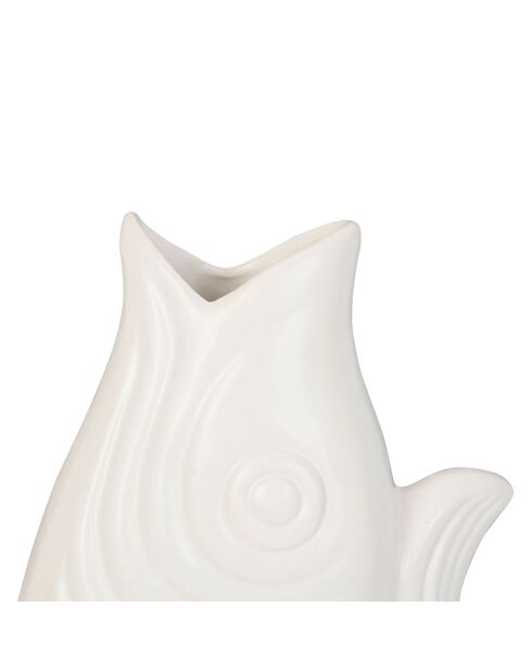 Vase poisson mer blanc - 24x16.5x39.5 cm