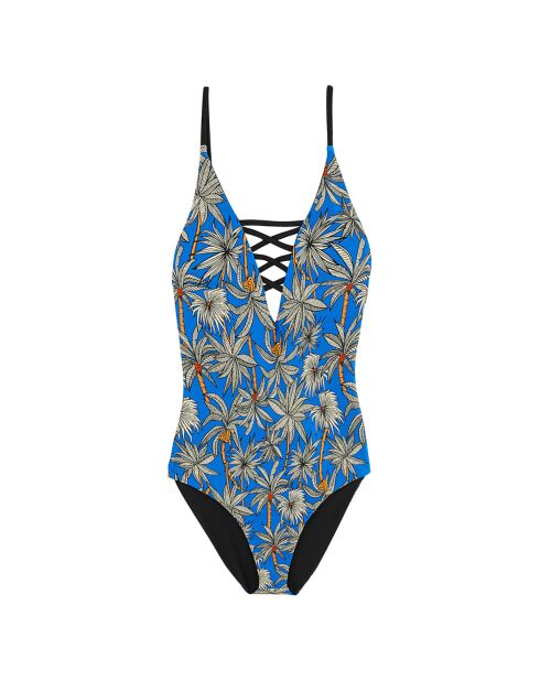 Maillot de bain 1 pièce Titouan bleu/noir