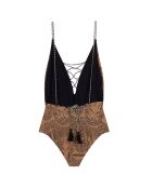 Maillot de bain 1 pièce Zambie moka/noir