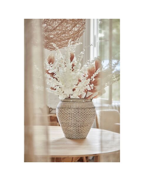 Branchage Ceropia blanc - 118 cm