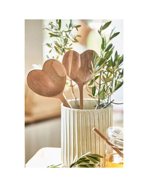 2 Couverts à salade coeur Dalbert naturels