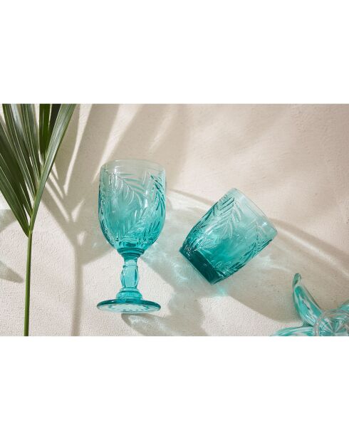 6 Gobelets Fleurac turquoise - 28 cl