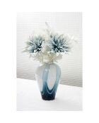 Fleur Tulia bleu/blanc - 69 cm