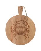 Planche à découper Crabe Dalbert naturelle - 40x50 cm