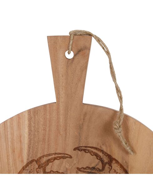 Tagliere a forma di granchio Dalbert naturale - 40x50 cm