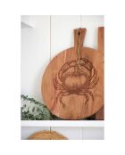 Planche à découper Crabe Dalbert naturelle - 40x50 cm