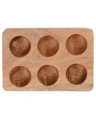 Porte 6 oeufs Dalbert naturel - 16x10x4 cm