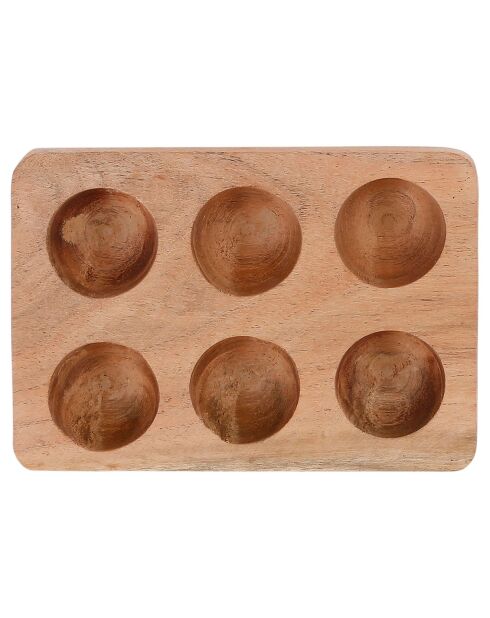 Porte 6 oeufs Dalbert naturel - 16x10x4 cm