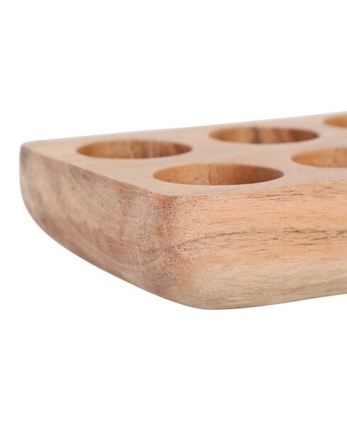 Porte 6 oeufs Dalbert naturel - 16x10x4 cm