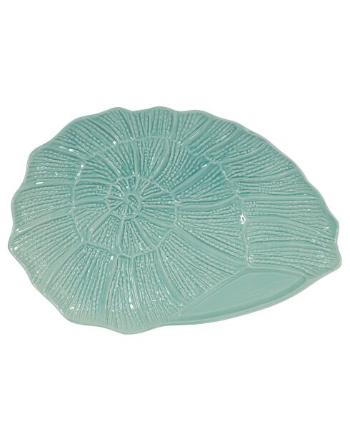 Plat à poisson turquoise - 53x36x4.5 cm