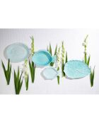 Plat à poisson turquoise - 53x36x4.5 cm