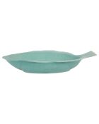 Plat creux Poisson turquoise - 46x32x9 cm