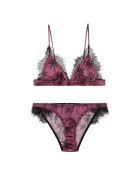 Ensemble soutien-gorge & culotte en Soie mélangée Vesta berry