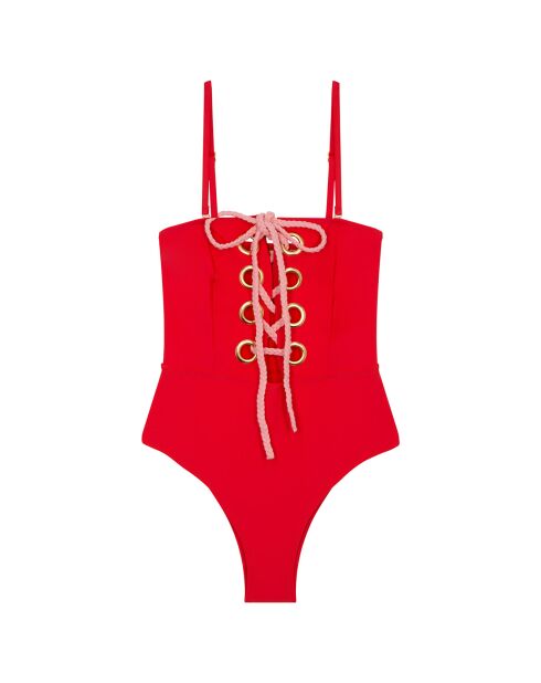 Maillot de bain bustier 1 pièce Anabar rouge