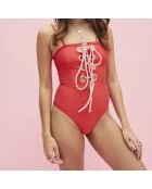 Maillot de bain bustier 1 pièce Anabar rouge