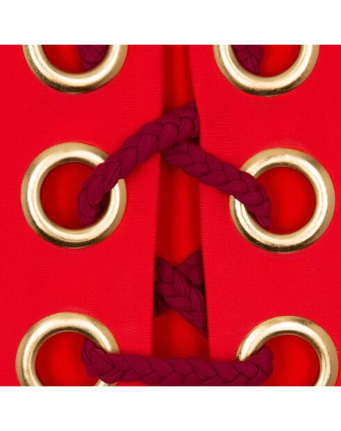 Maillot de bain bustier 1 pièce Anabar rouge