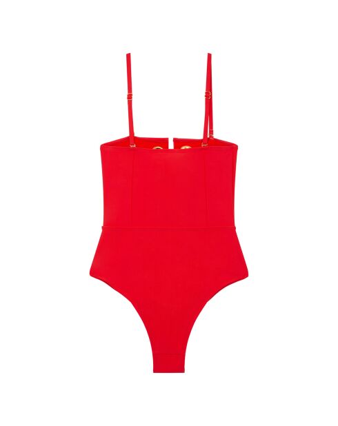 Maillot de bain bustier 1 pièce Anabar rouge