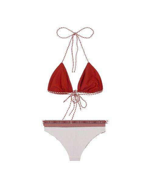 Maillot de bain 2 pièces Desire blanc/rust