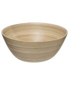 Saladier en Bambou beige - 29.5x29.5x10 cm