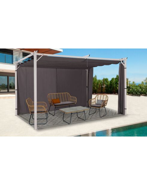 Rideau Universel pour Pergola Izifix 3M gris - 290x215 cm