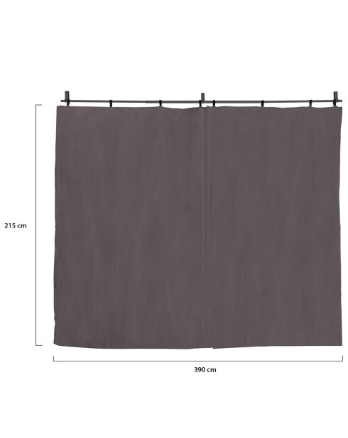 Rideau Universel pour Pergola Izifix 4M gris - 290x215 cm