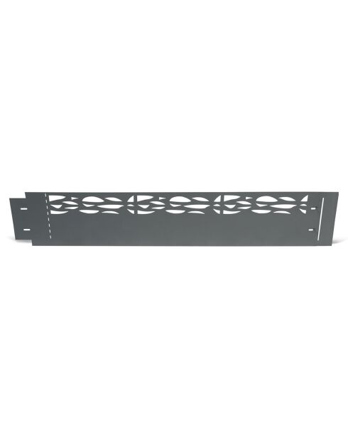 5 Bordurettes pour parterre en métal ajouré gris anthracite - 100x16 cm
