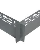 5 Bordurettes pour parterre en métal ajouré gris anthracite - 100x16 cm