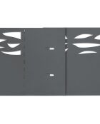 5 Bordurettes pour parterre en métal ajouré gris anthracite - 100x16 cm