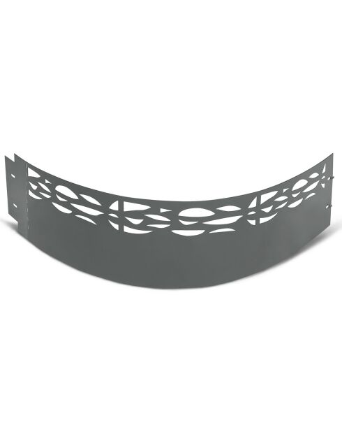5 Bordurettes pour parterre en métal ajouré gris anthracite - 100x16 cm
