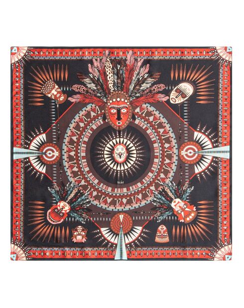 Minibufanda Maskafrik, color negro, 54 x 54 cm