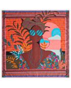 Foulard Saotome Medium brique - 90x90 cm