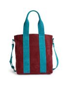 Sac cabas en Cuir Pixie bordeaux - 32x28x10 cm