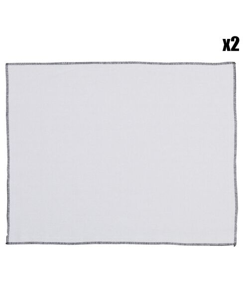 2 tovagliette Corino bianche - 50x40 cm
