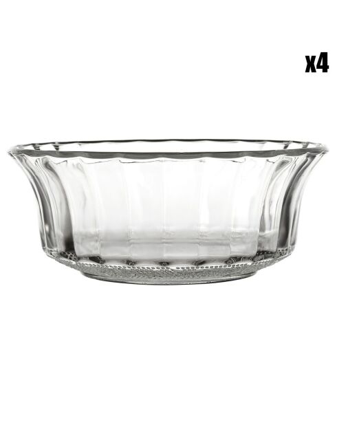 4 Coupelles Classic transparentes - D.22.5 cm
