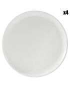 4 Assiettes à dessert Indrid blanches - D.21 cm